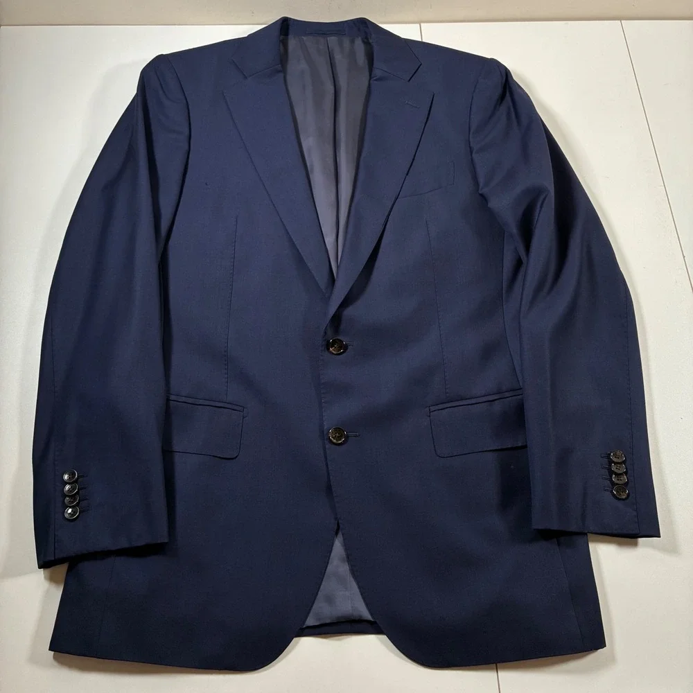 Suitsupply Vitale Barberis Canonico Lazio Blazer 42L Navy Blue Super 110s Modern